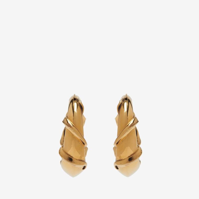 Alexander McQueen Women's Gold Snake Hoop Earrings (Brass)